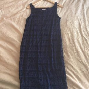 Navy blue, Ingrid and Isabel, lace dress.